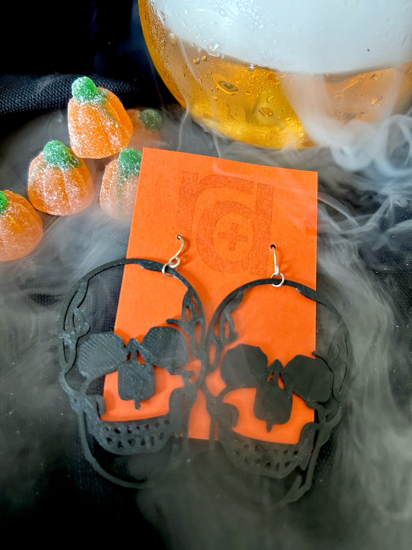 Baby It's Skull Outside 3D Printed Earrings