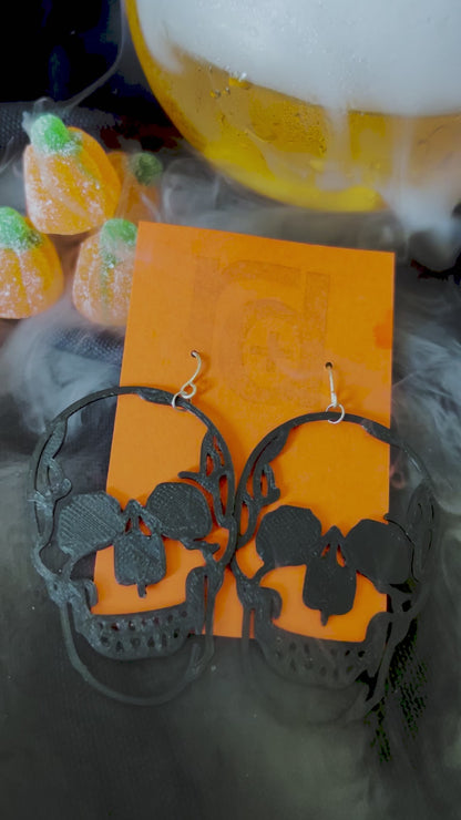 Baby It's Skull Outside 3D Printed Earrings