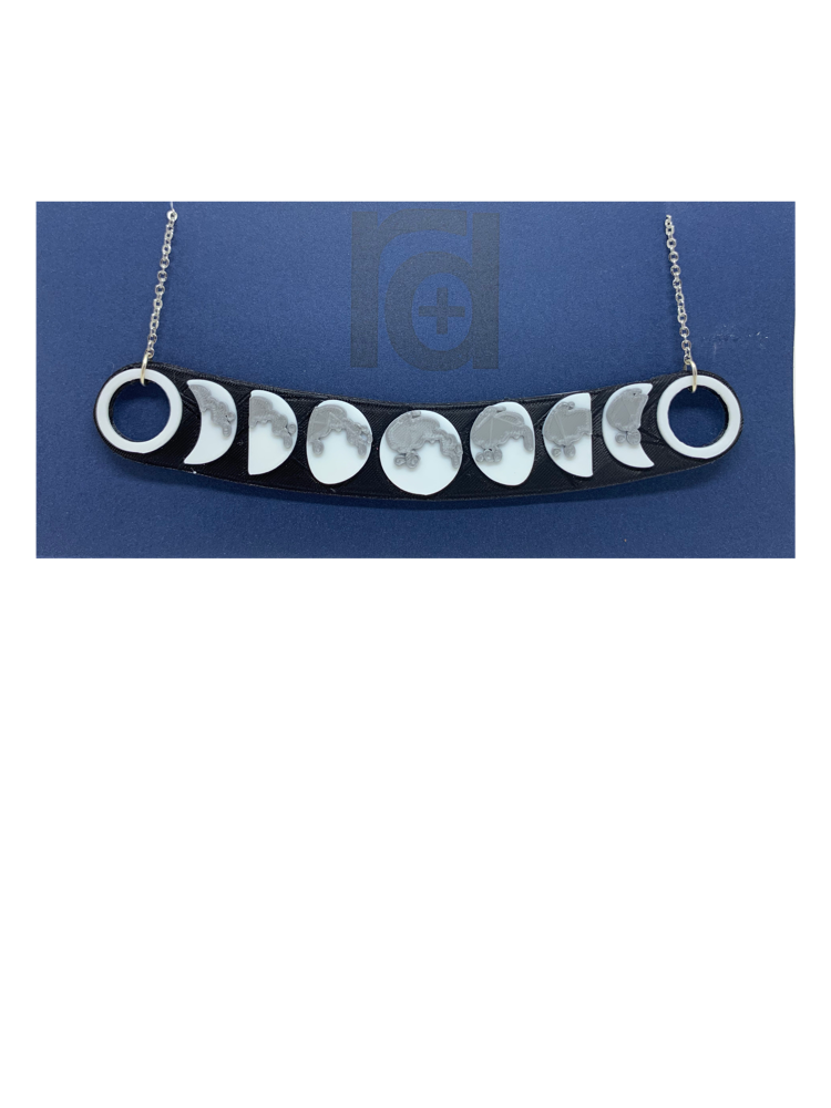 Statement Acrylic Moon Phase Necklace – Oh Pluto